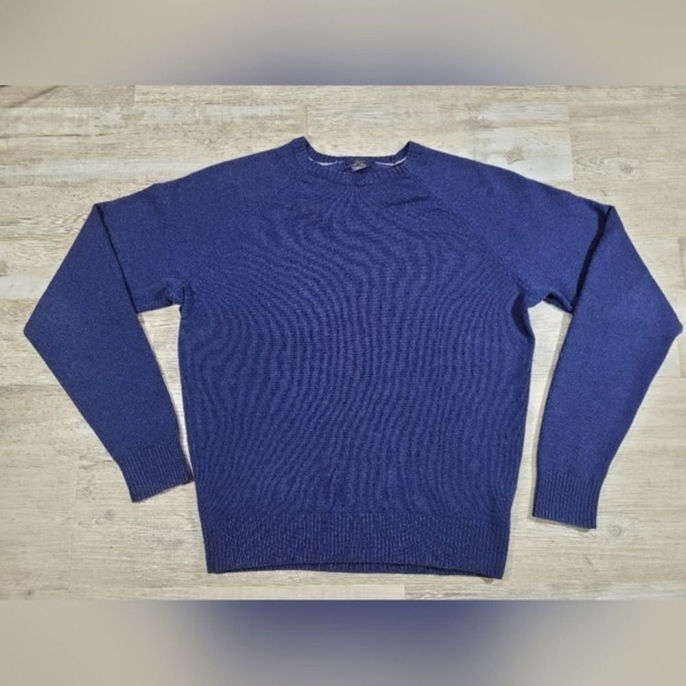 Washable Wool Brooks Brothers 346 Sweater M/ M Blue Crewneck LN - Picture 8 of 16